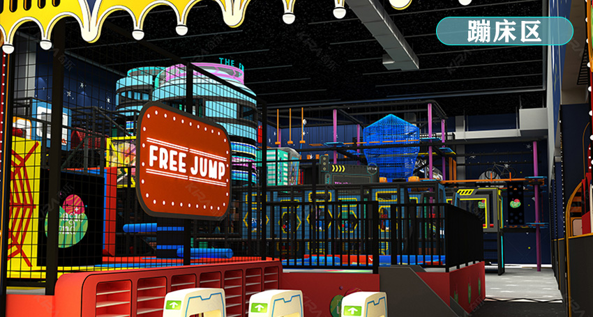 以國(guó)際潮流風(fēng)格為參考同時(shí)融入了未來(lái)創(chuàng)意的大型運(yùn)動(dòng)娛樂(lè)游樂(lè)場(chǎng)